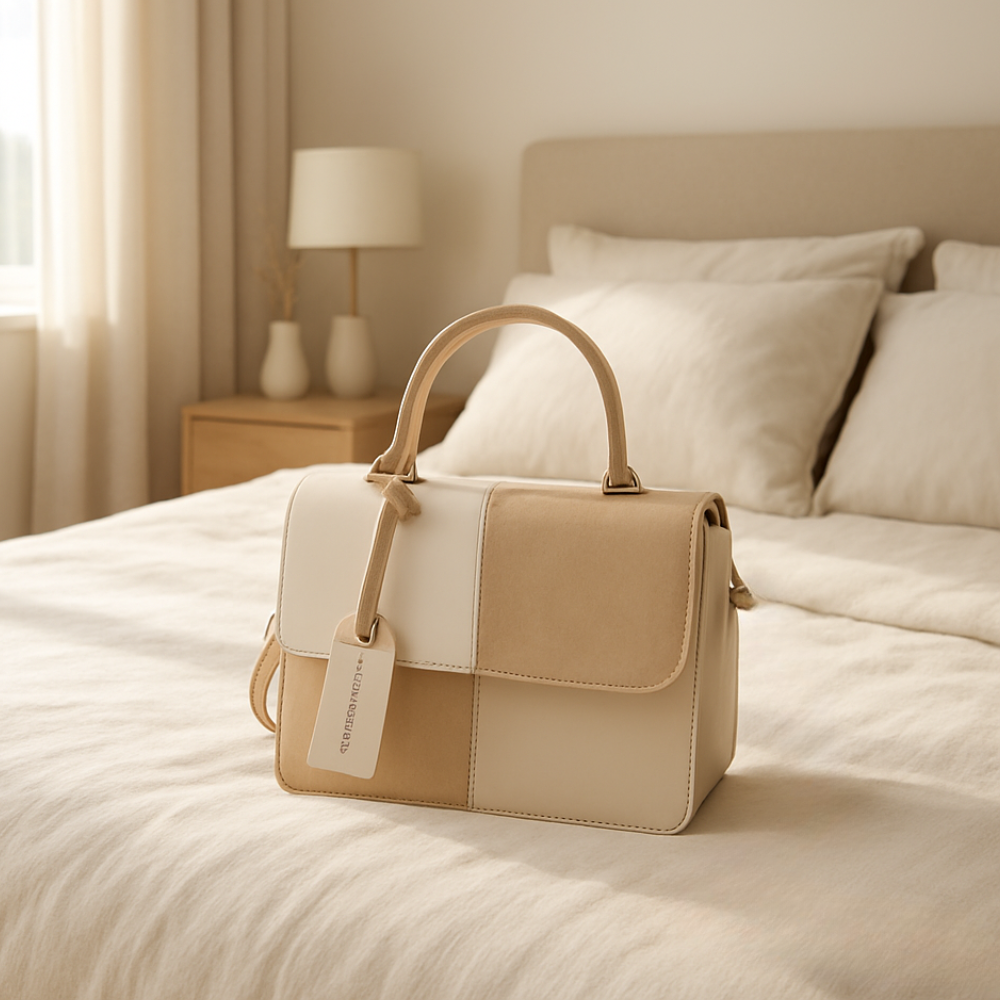 Elvora colorblok vintage look schoudertas - Compact design, maximale uitstraling