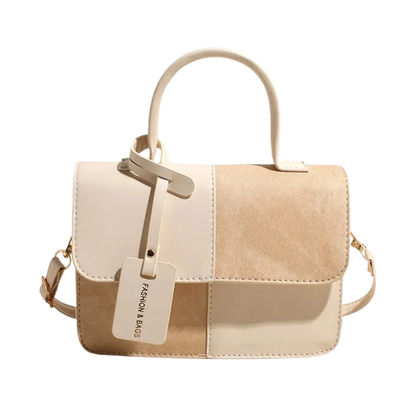 Elvora colorblok vintage look schoudertas - Compact design, maximale uitstraling