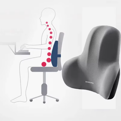 Ergonomisch Lumbaal Rugkussen – Traagschuim ondersteuning voor een pijnvrije & productieve werkdag