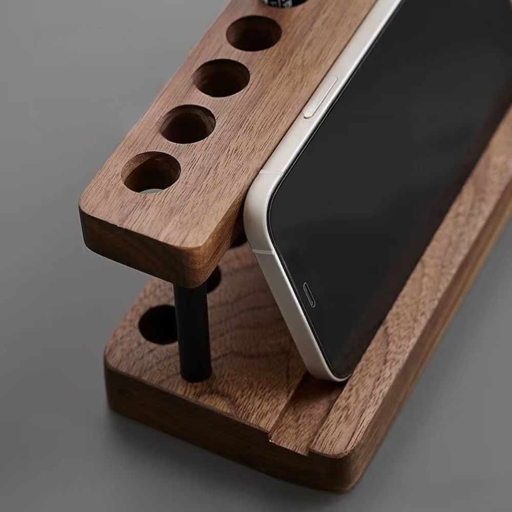 Intovate retro Pennen & Smartphone houder - Voor een ruimtelijk en overzichtelijk bureau