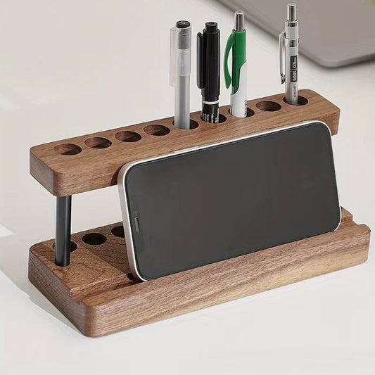 Intovate retro Pennen & Smartphone houder - Voor een ruimtelijk en overzichtelijk bureau