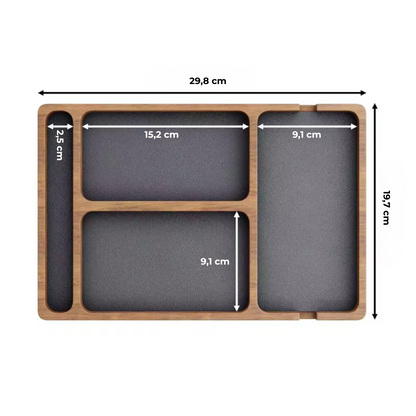 Premium houten DeskOrganiser - Voor een professioneel opgeruimd bureau