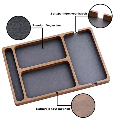Premium houten DeskOrganiser - Voor een professioneel opgeruimd bureau